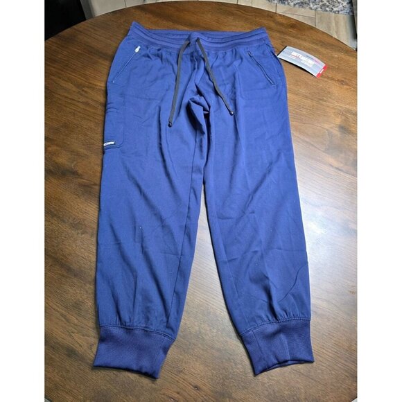 Greys Anatomy By Barco Spandex Stretch Jogger Pants LP Navy Blue - Picture 1 of 16